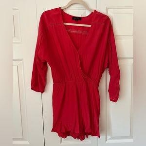 Honey Punch Romper, Red, Size S
